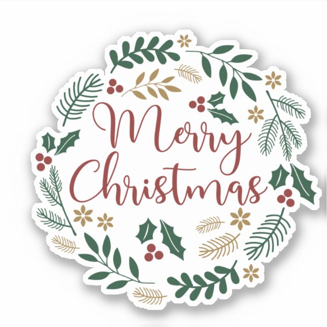 God jul WAN Klistermärken (Framsida)