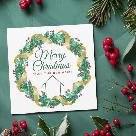 God jul Wandeans vackra nya hem Adress Julkort