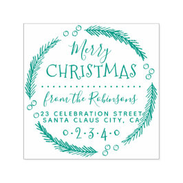 God jul Wandeskript Namn Returadress Självfärgande Stämpel