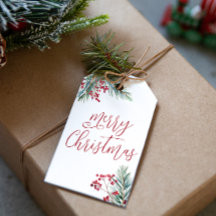 God jul Watercolor Gräs och Berries