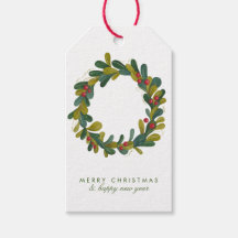 God jul Watercolor Greenery Wandey