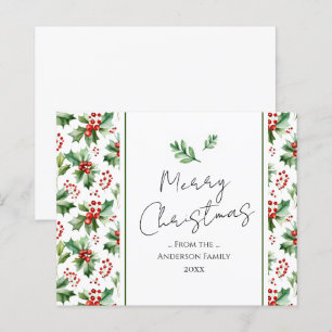 God jul Watercolor Holly Berry