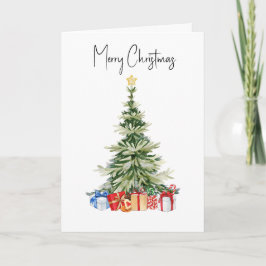 God jul Watercolor Julgran Card Kort