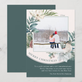 God jul Watercolor Newlyed Blommigt Photo