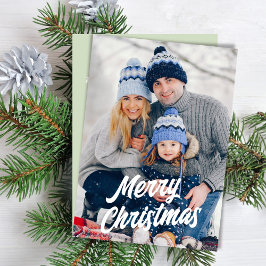 God jul Watercolor Photo Julgranar Julkort