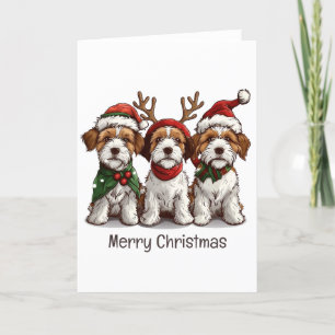 God Jul Welsh Wire Fox Terrier Hundar Helgkort