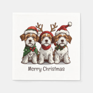 God jul Welsh Wire Fox Terrier Hundar Pappersservett