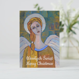 God jul Wesołych Świąt Angel