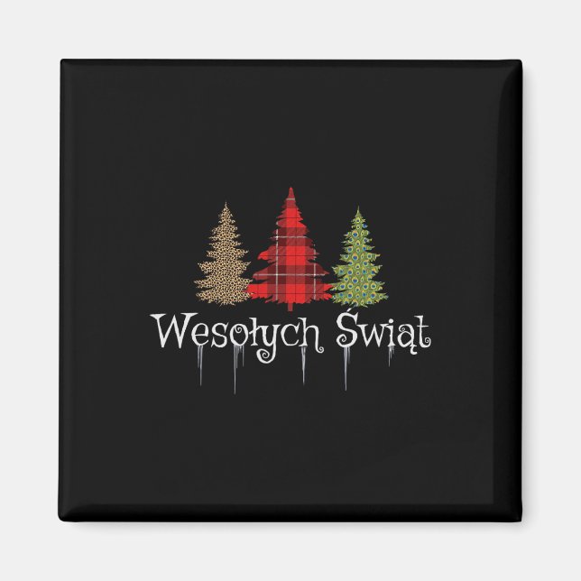 God jul Wesolych Swiat Play Träd Magnet (Framsidan)