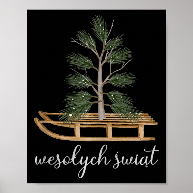 God jul Wesolych Swiat Sled and Tre Poster (Framsidan)