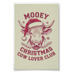 God Jul Western Cow Lover Club Jul Säsong Fototryck