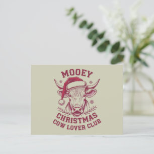 God Jul Western Cow Lover Club Julsäsong Helg Vykort