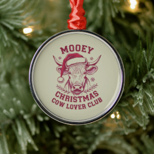 God Jul Western Cow Lover Club Julsäsong Julgransprydnad Metall
