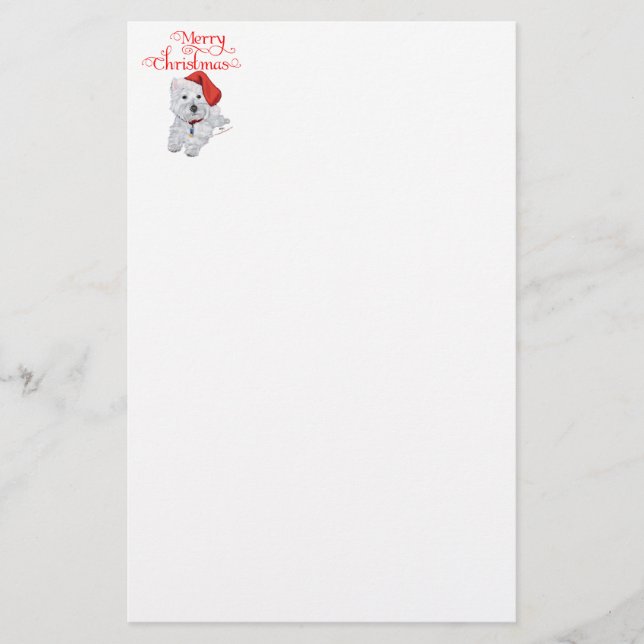 God Jul Westie Brevpapper (Framsida)