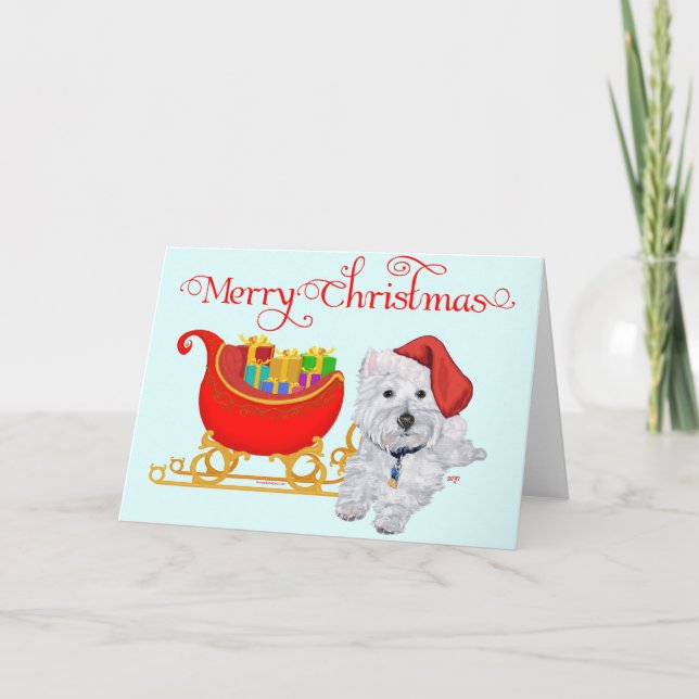God Jul Westie Helgkort (Framsida)