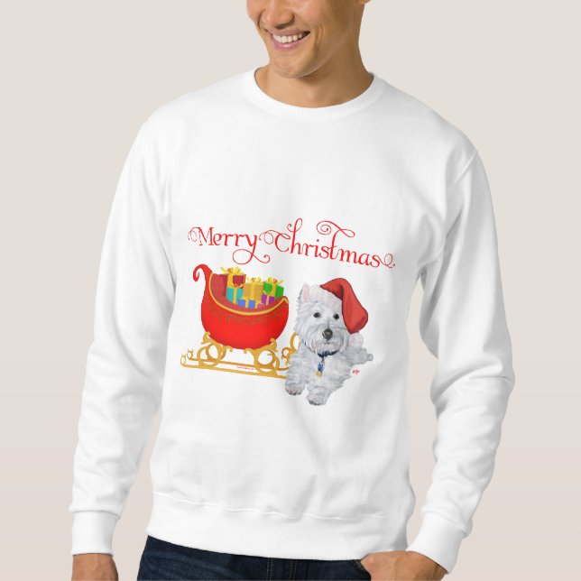 God jul Westie Sweatshirt (Framsida)