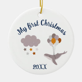 God jul Whale Bevackra Dream Ceramic Orna Julgransprydnad Keramik