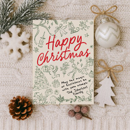 God jul Whimsical Helgdag Card Julkort