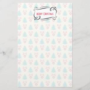 God jul Whimsical Retro Helgdag Design Brevpapper