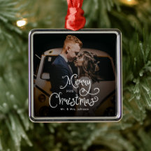 God Jul Whimsical Script Anpassad Foto