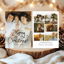 God Jul Whimsical Script Familj 7 Bilder