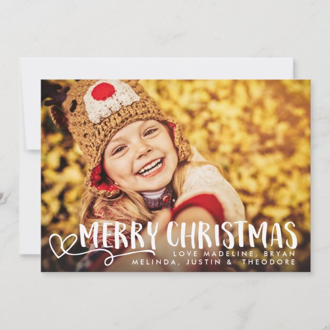 God jul White 2018 Helgdag Photo Overlay Julkort (Framsida)