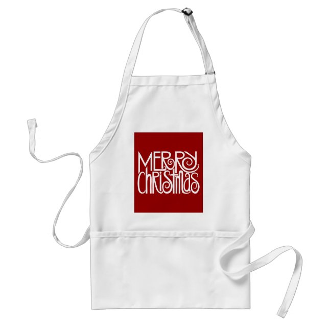 God jul White Apron Förkläde (Framsidan)