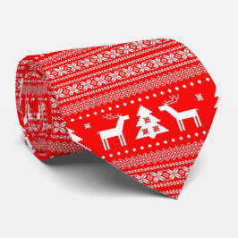 God Jul White Fair Isle Mönster Slips