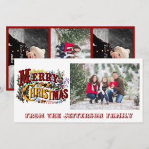 God jul White Photo Card Julkort