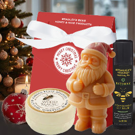 God jul White Snowflake på Red Apiary Presentaskar