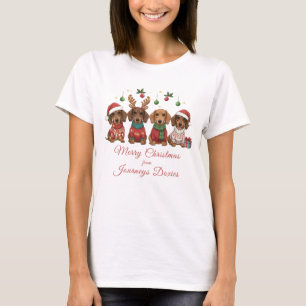 God Jul Wiener Dachshund Högtid T Shirt