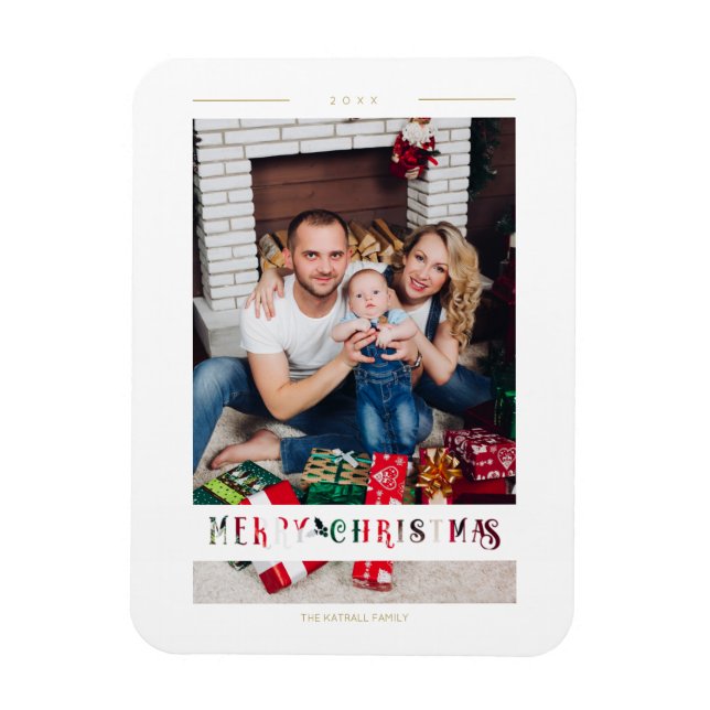 God jul Wimshierarkisk kalligrafi Papper Magnet (Vertikal)