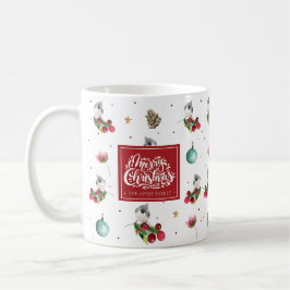 God jul Winter Bird Mönster Personlig Kaffemugg