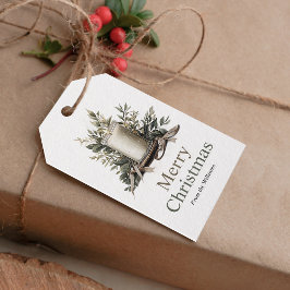 God jul Winter Helgdag Candle Presentetikett