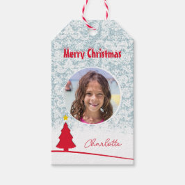 God jul Winter Illustration Photo Presentetikett