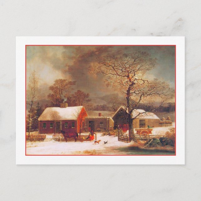 God jul Winter Scene av Durrie Helg Vykort (Framsida)