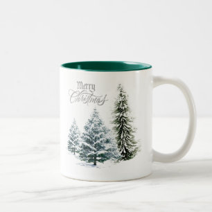 God jul Winter scene tvåtonkaffe Mugg