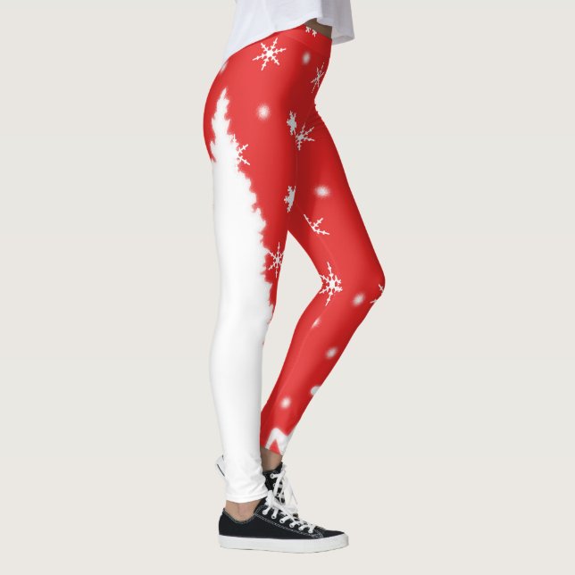 God jul Winter Snöflingor Leggings (Höger)