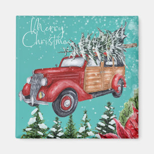 god jul Winter Snowfall Magnet