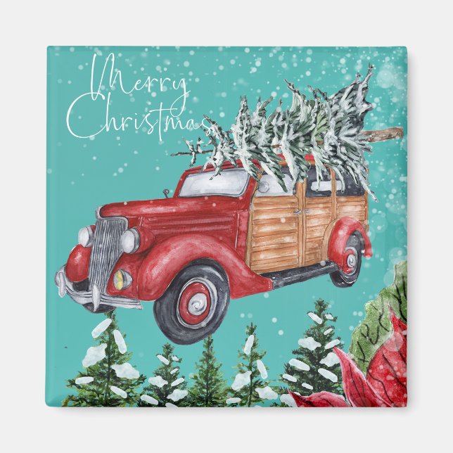 God jul Winter Snowfall Magnet (Framsidan)