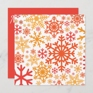 God jul Winter Snowflake Mönster Inbjudningar