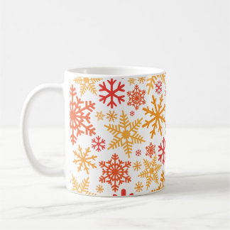 God jul Winter Snowflake Mönster Kaffemugg