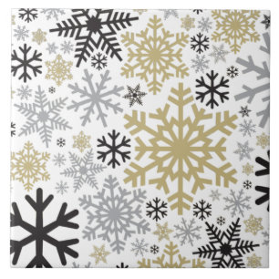 God jul Winter Snowflake Mönster Kakelplatta