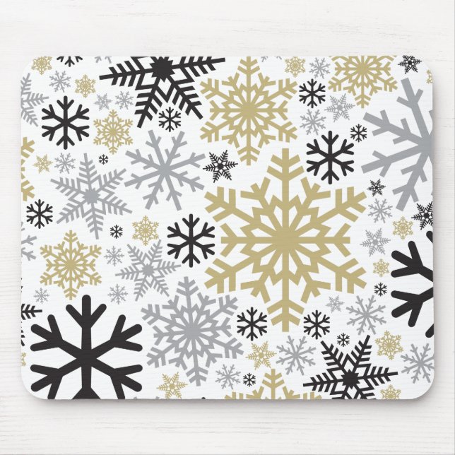 God jul Winter Snowflake Mönster Musmatta (Framsidan)