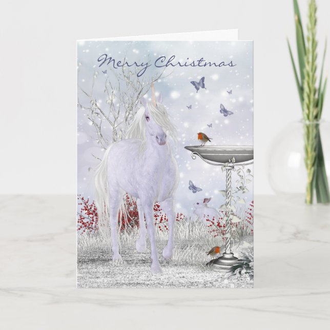 God jul Winter Unicorn, Robins Helgkort (Framsida)