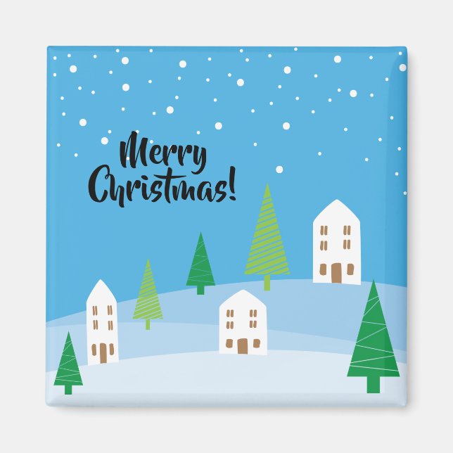 God jul Winter Village Magnet (Framsidan)