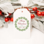 God jul Winter Winterkrans-familjen Presentetikett<br><div class="desc">Märkre för anpassade med minimalistiskt gigantiskt utandningsluft "God jul".</div>