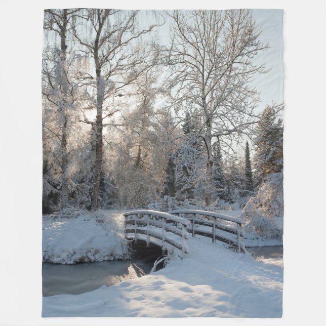 God jul Winter Wonderland Fleece Blanket (Framsidan)