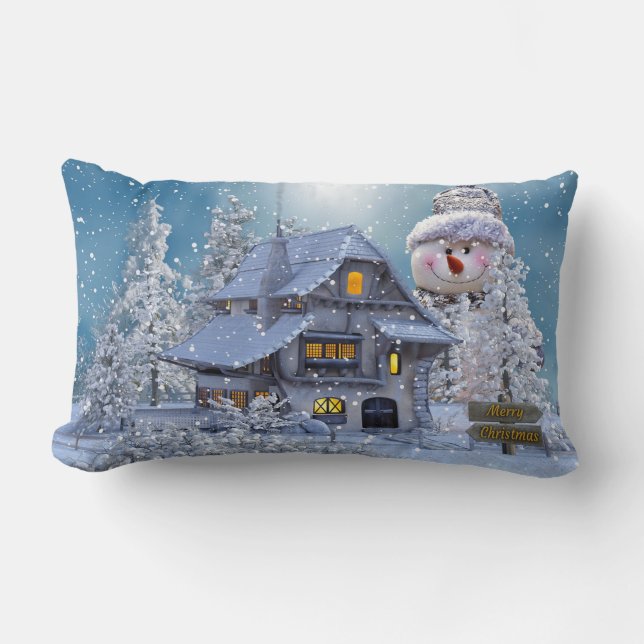 God jul Winter wonderland Lumbarkudde (Framsida)