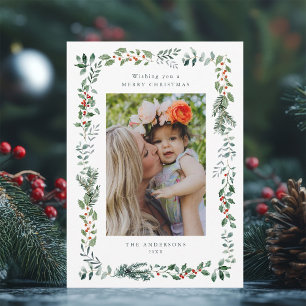 God jul Wish Photo Julkort